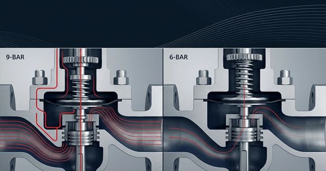 Válvula de sobrepresión OPV conectada a circuito hidráulico de máquina espresso